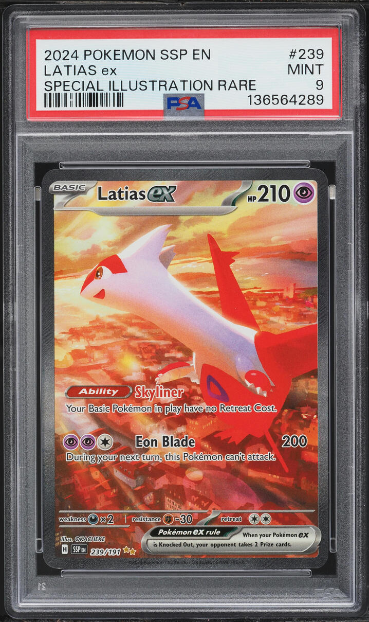 2024 Pokemon Scarlet & Violet Surging Sparks SIR Latias EX #239 PSA 9 MINT
