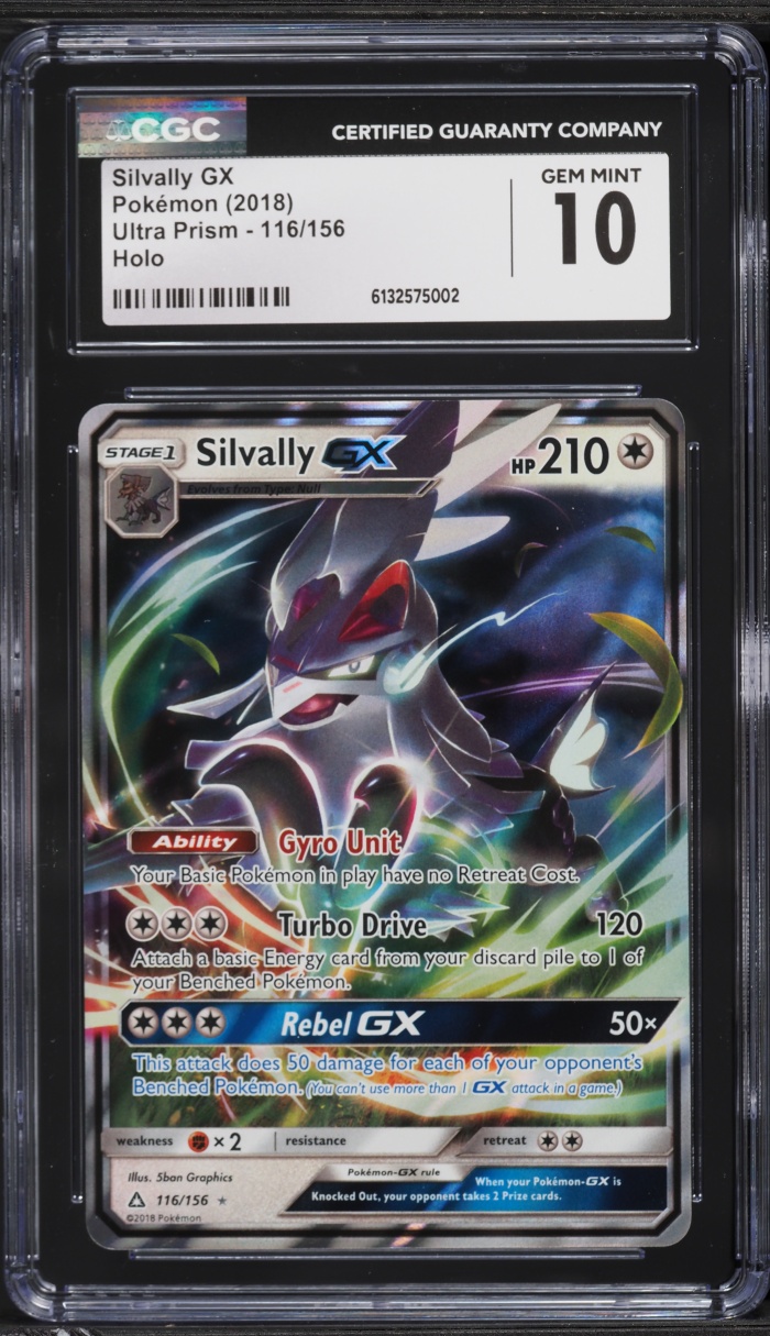 2018 Pokemon Sun & Moon Ultra Prism Holo Silvally GX #116 CGC 10 GEM MINT