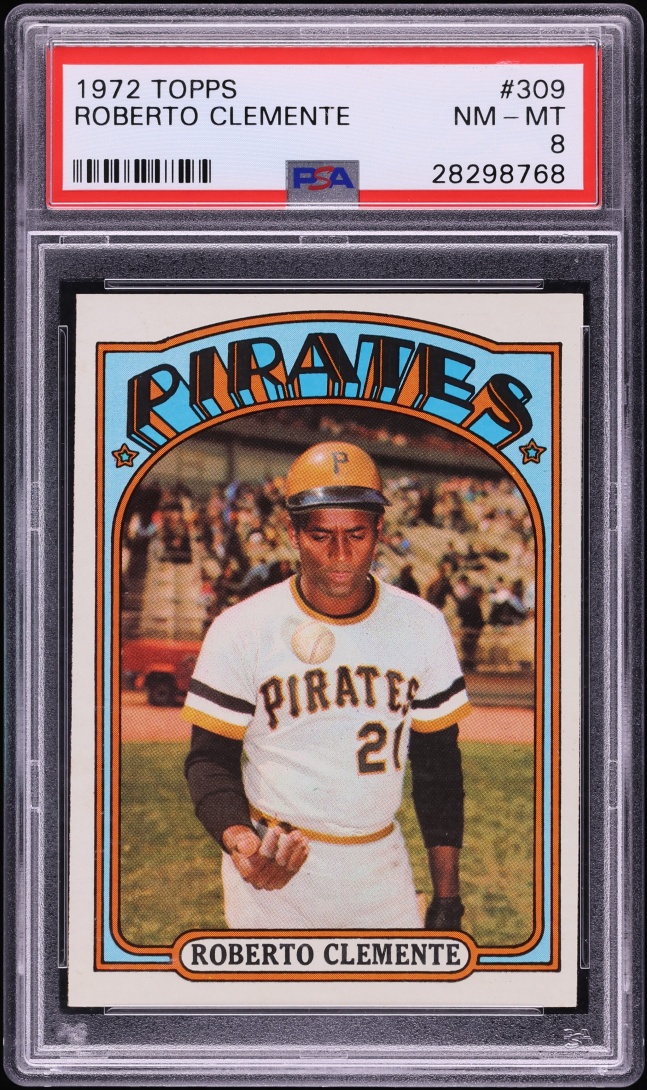 1972 Topps Roberto Clemente #309 PSA 8 NM-MT