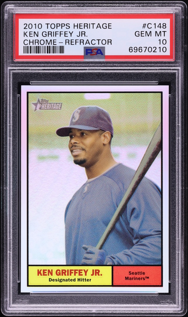 2010 Topps Heritage Chrome Refractor Ken Griffey Jr. /561 #C148 PSA 10 GEM MINT