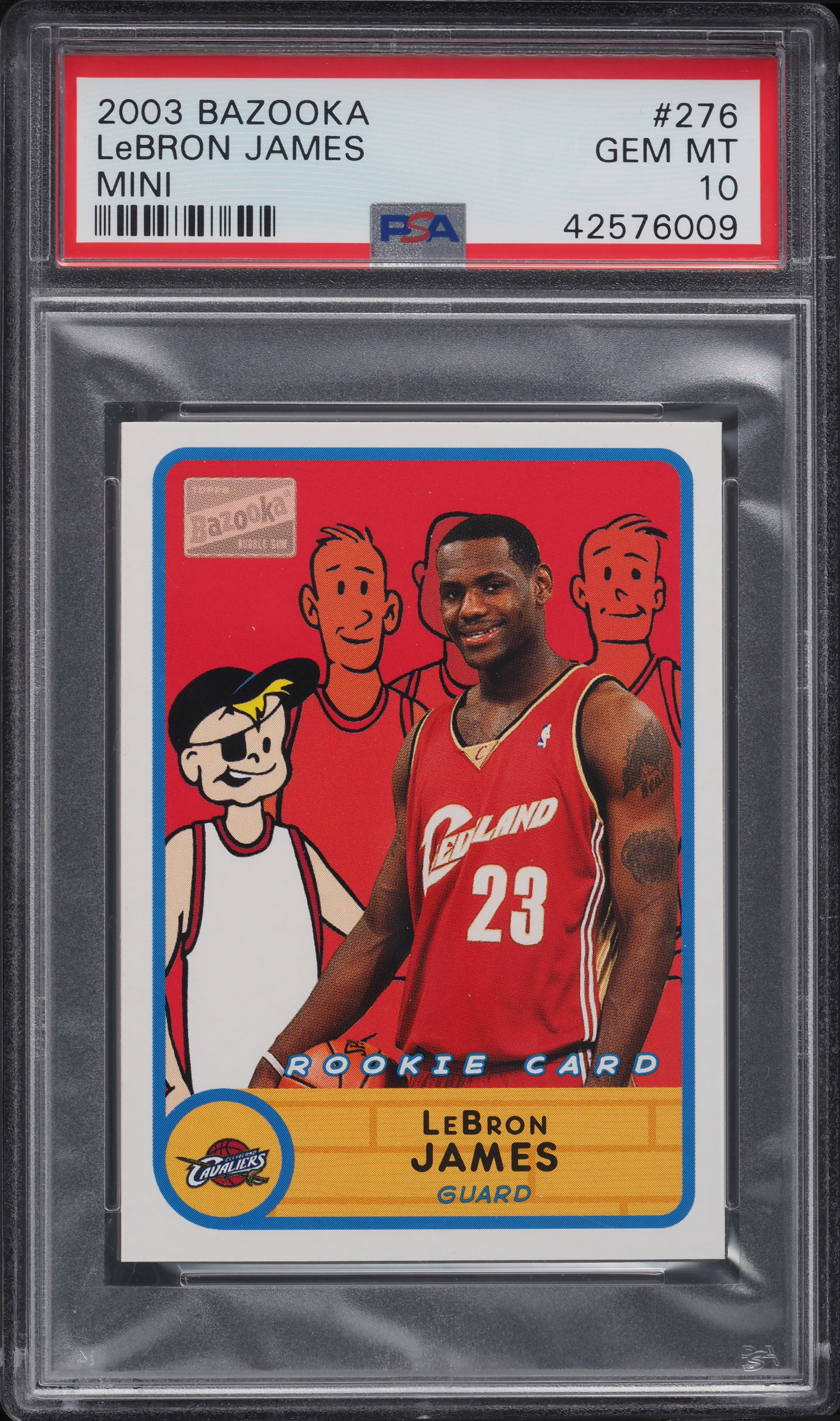 2003 Bazooka Mini LeBron James ROOKIE RC #276 PSA 10 GEM