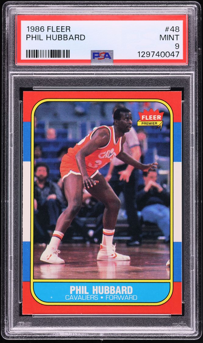 1986 Fleer Basketball Phil Hubbard #48 PSA 9 MINT