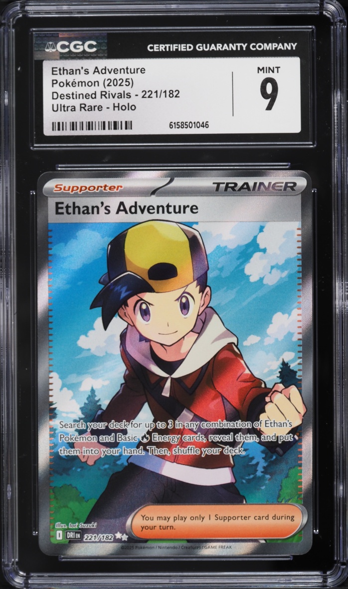 2025 Pokemon Scarlet & Violet Destined Rivals Full Art Ethan's Adventure #221 CGC 9 MINT