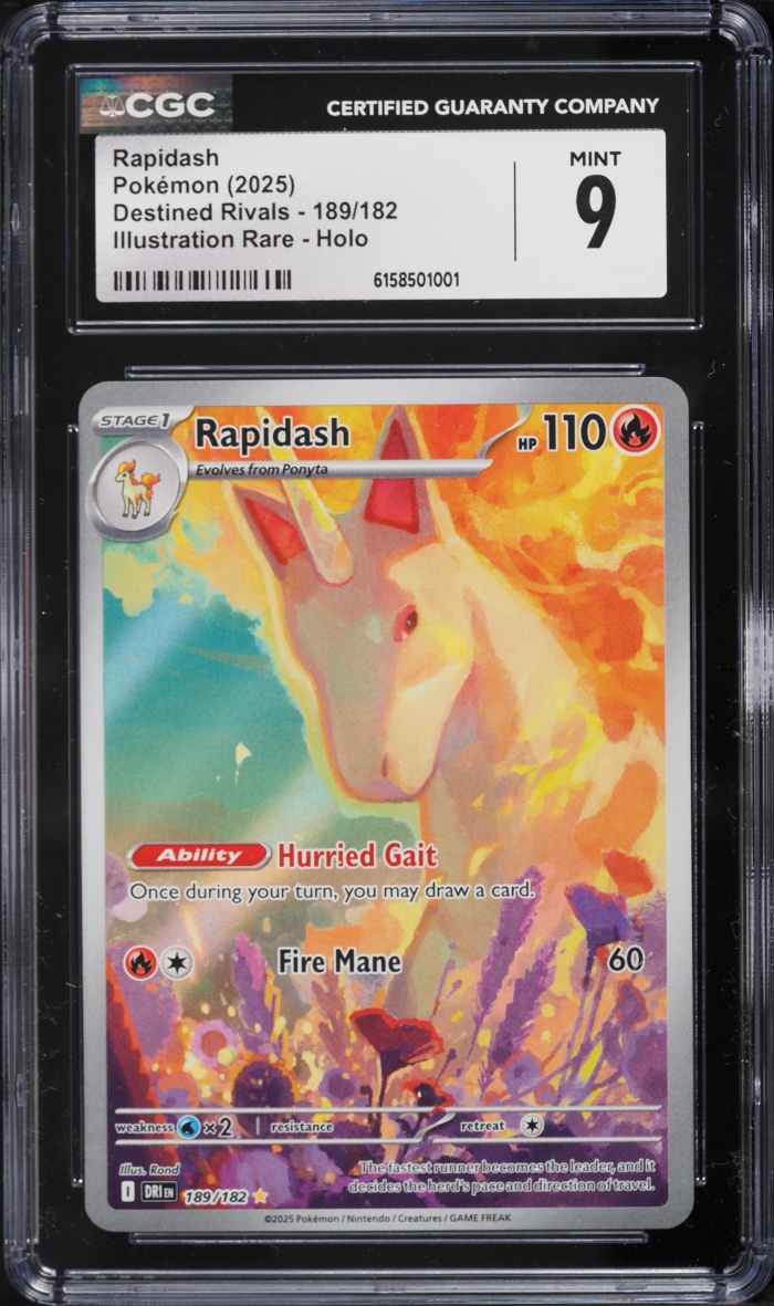 2025 Pokemon Scarlet & Violet Destined Rivals IR Rapidash #189 CGC 9 MINT