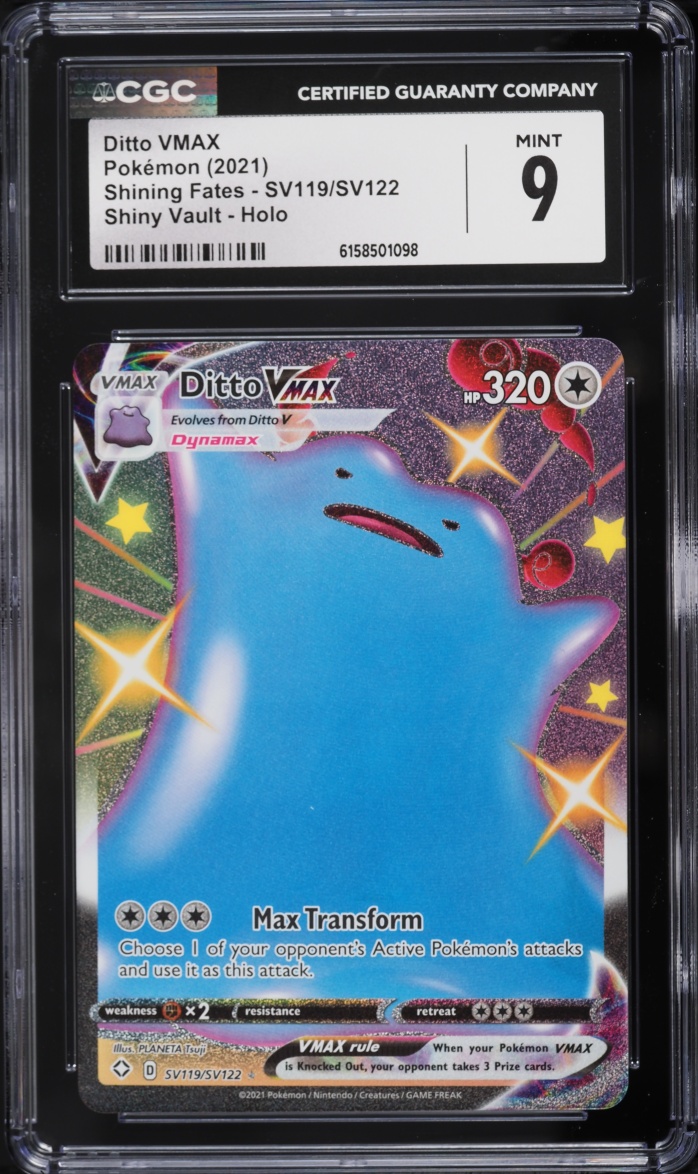 2021 Pokemon Sword & Shield Shining Fates Shiny Ditto VMAX #SV119 CGC 9 MINT