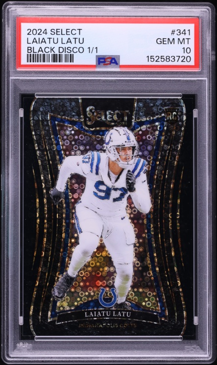 2024 Select Suite Level Black Disco Laiatu Latu ROOKIE 1/1 #341 PSA 10 GEM MINT