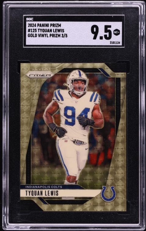 2024 Panini Prizm Gold Vinyl Prizm Tyquan Lewis /5 #125 SGC 9.5 MINT+