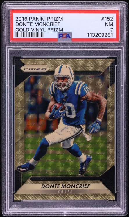 2016 Panini Prizm Gold Vinyl Donte Moncrief 5/5 #152 PSA 7 NRMT