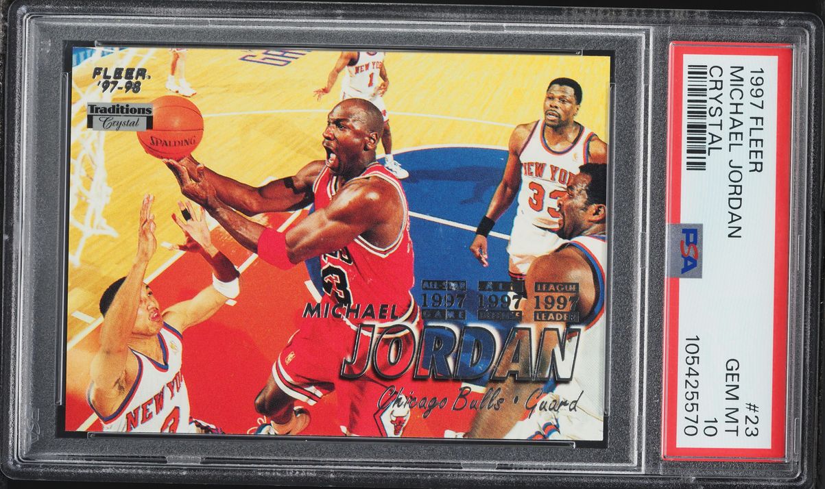 1997 Fleer Crystal Michael Jordan #23 PSA 10 GEM MINT