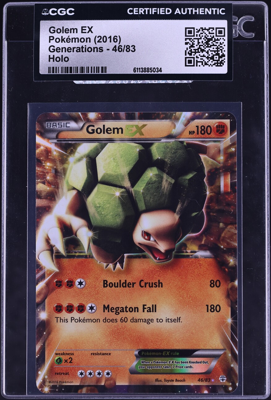 2016 Pokemon XY Generations Holo Golem EX #46 CGC AUTH