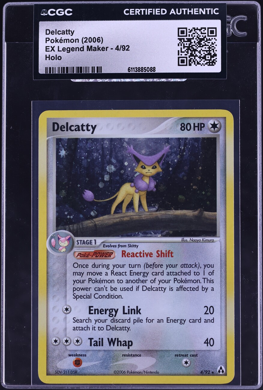 2006 Pokemon EX Legend Maker Holo Delcatty #4 CGC AUTH