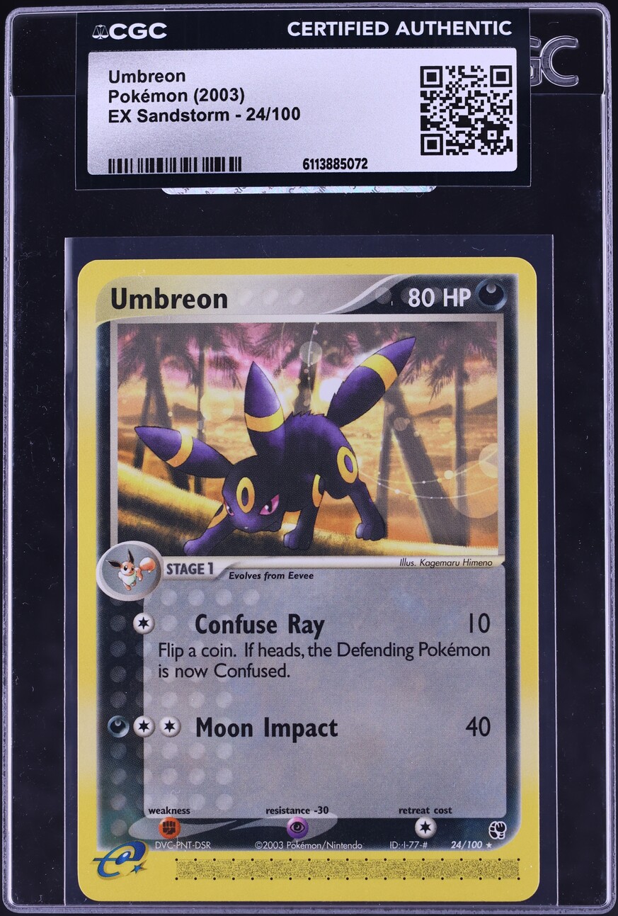 2003 Pokemon EX Sandstorm Umbreon #24 CGC AUTH