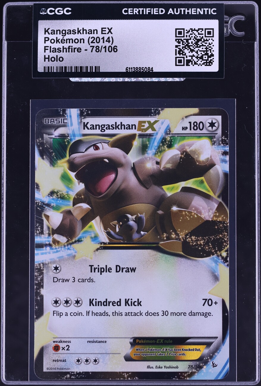 2014 Pokemon XY Flashfire Holo Kangaskhan EX #78 CGC AUTH