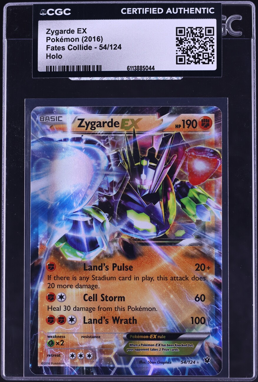2016 Pokemon XY Fates Collide Holo Zygarde EX #54 CGC AUTH