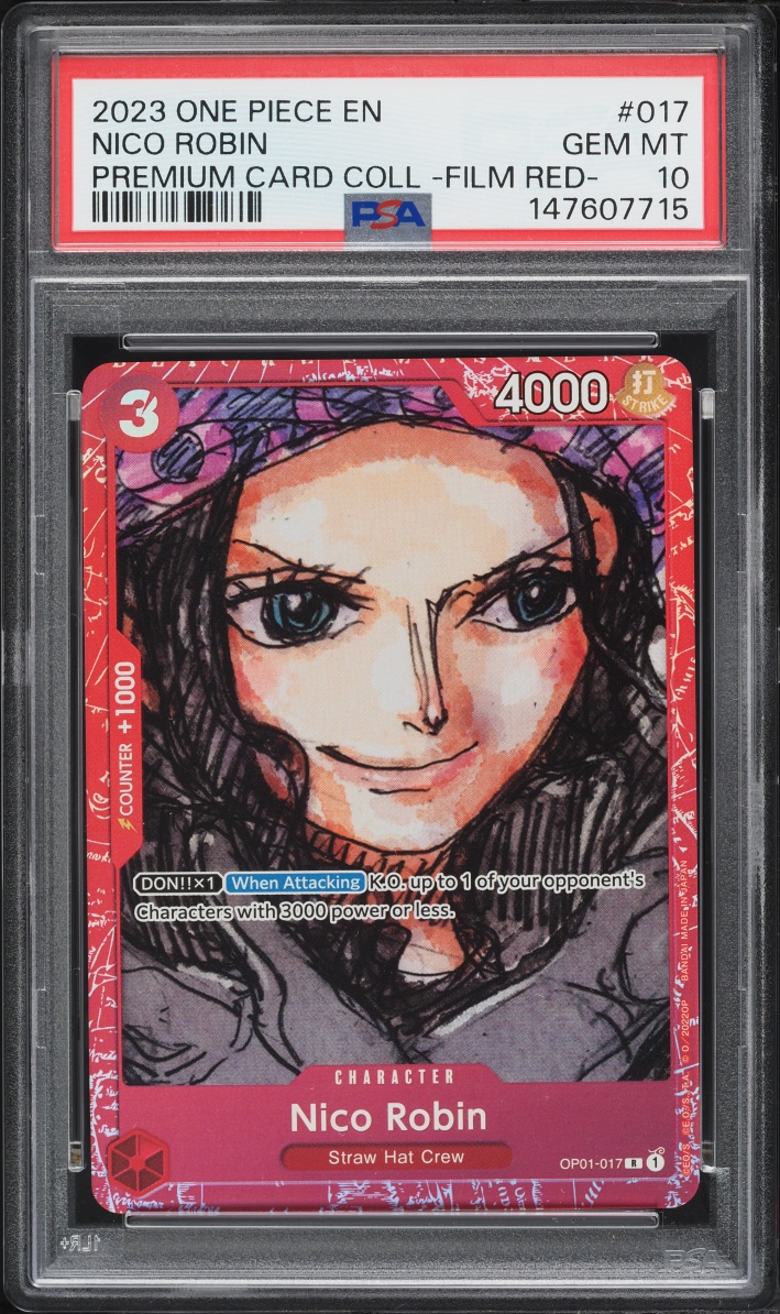 2023 One Piece Premium Collection Film Red Alt Art Nico Robin #OP01-017 PSA 10 GEM MINT