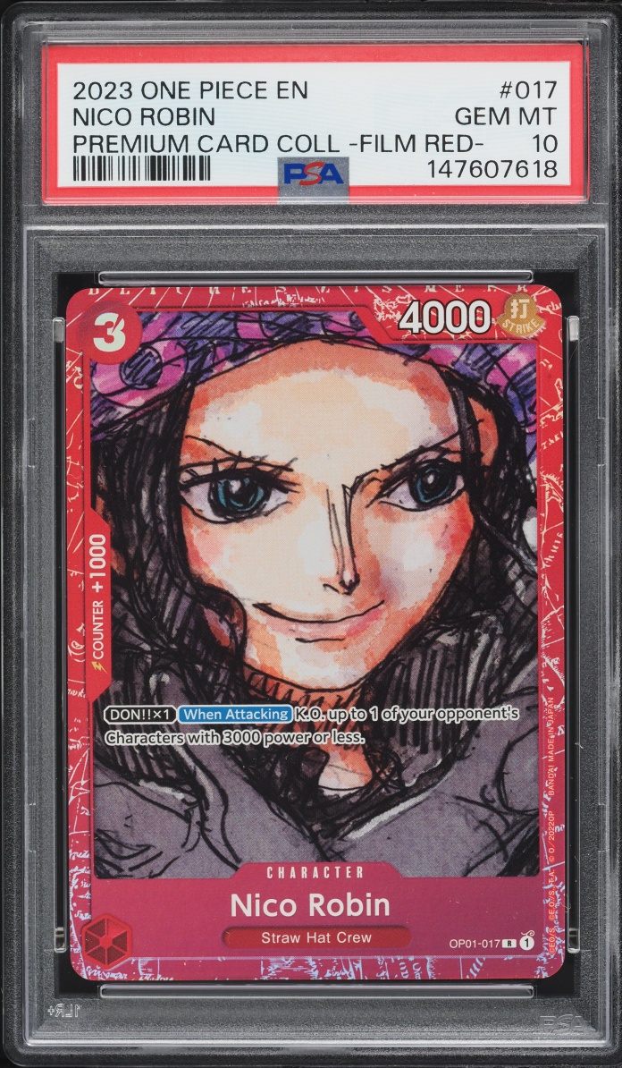 2023 One Piece Premium Collection Film Red Alt Art Nico Robin #OP01-017 PSA 10 GEM MINT