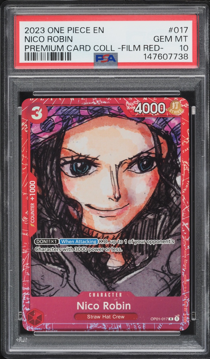 2023 One Piece Premium Collection Film Red Alt Art Nico Robin #OP01-017 PSA 10 GEM MINT