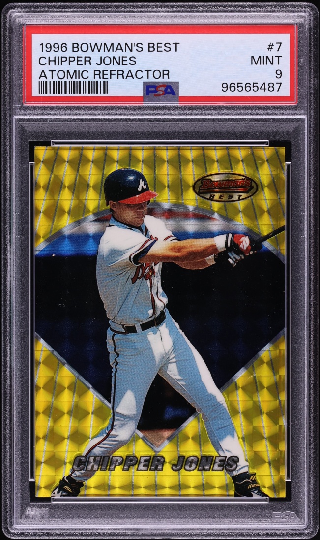 1996 Bowman's Best Atomic Refractor Chipper Jones #7 PSA 9 MINT