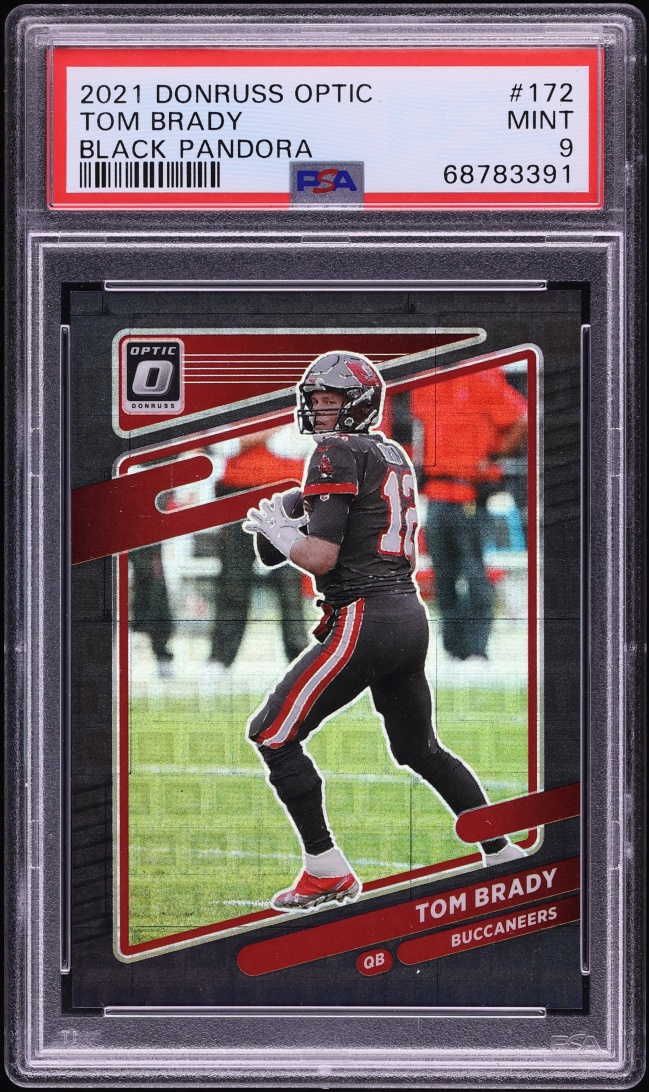 2021 Donruss Optic Black Pandora Tom Brady /25 #172 PSA 9 MINT