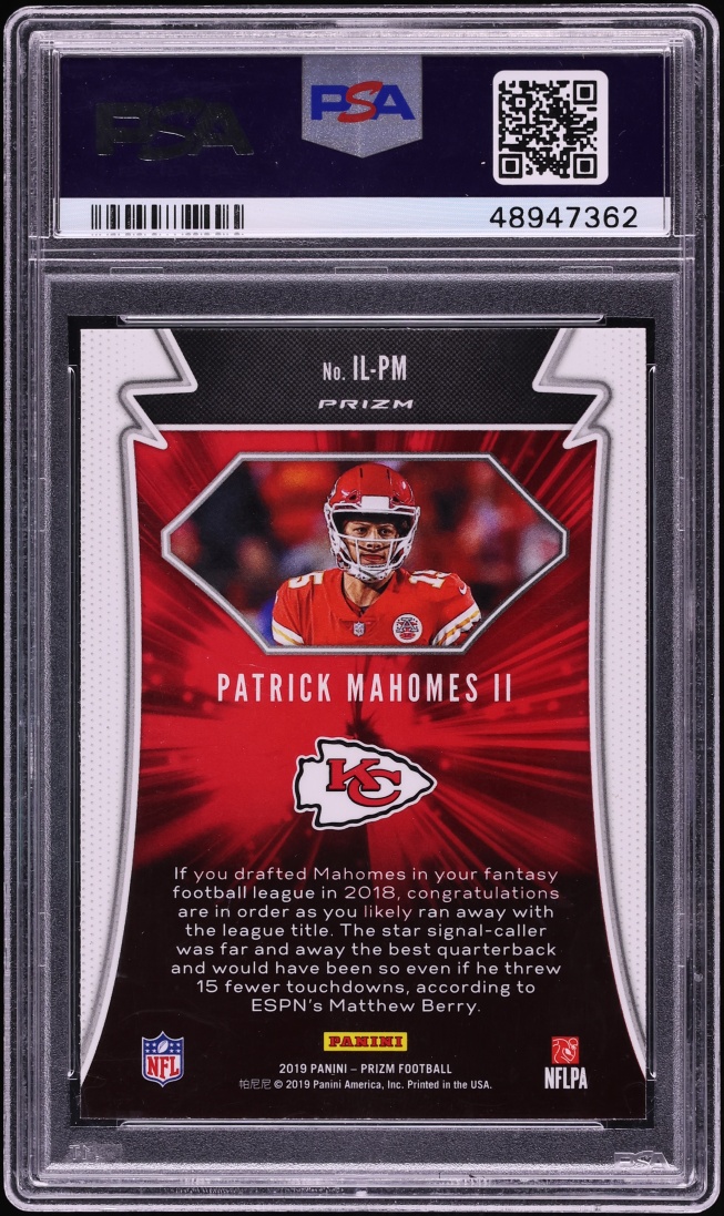 2019 Panini Prizm Illumination Patrick Mahomes II #IL-PM PSA 10 GEM MINT - Photo 2