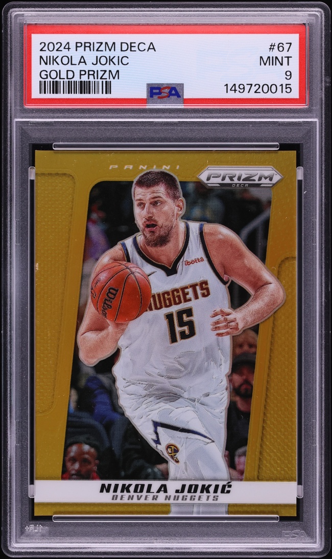 2024 Panini Prizm Deca Gold Nikola Jokic /10 #67 PSA 9 MINT