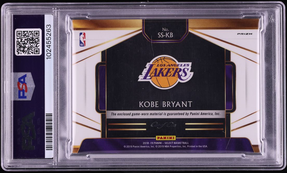 2018 Select Swatches Black Kobe Bryant PATCH 1/1 #SS-KB PSA 9 MINT - Photo 2