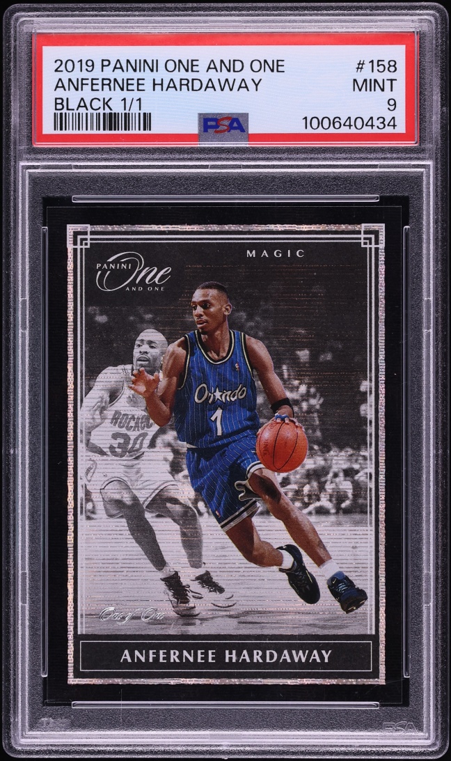 2019 Panini One And One Black Anfernee Hardaway 1/1 #158 PSA 9 MINT
