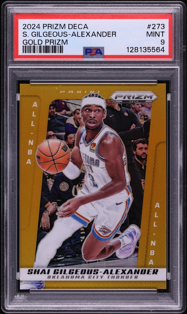 2024 Panini Prizm Deca Gold Shai Gilgeous-Alexander /10 #273 PSA 9 MINT