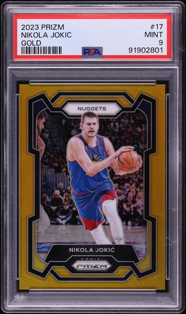 2023 Panini Prizm Gold Nikola Jokic 1/10 #17 PSA 9 MINT