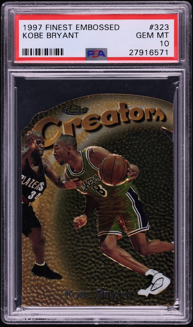 1997 Finest Embossed Die-Cut Kobe Bryant #323 PSA 10 GEM MINT