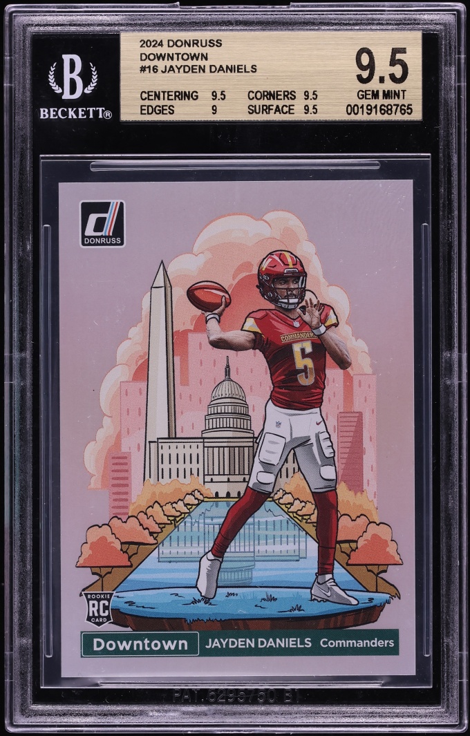 2024 Donruss Downtown Jayden Daniels ROOKIE #16 BGS 9.5 GEM MINT