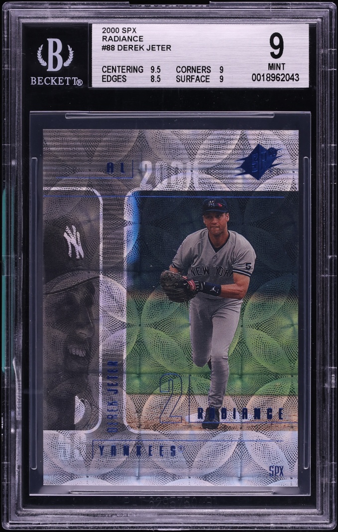 2000 SPx Radiance Derek Jeter /100 #88 BGS 9 MINT