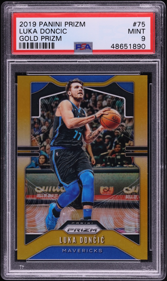 2019 Panini Prizm Gold Luka Doncic /10 #75 PSA 9 MINT