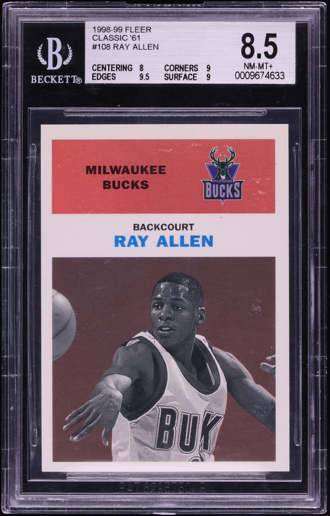 1998 Fleer Classic '61 Ray Allen /61 #108C BGS 8.5 NM-MT+