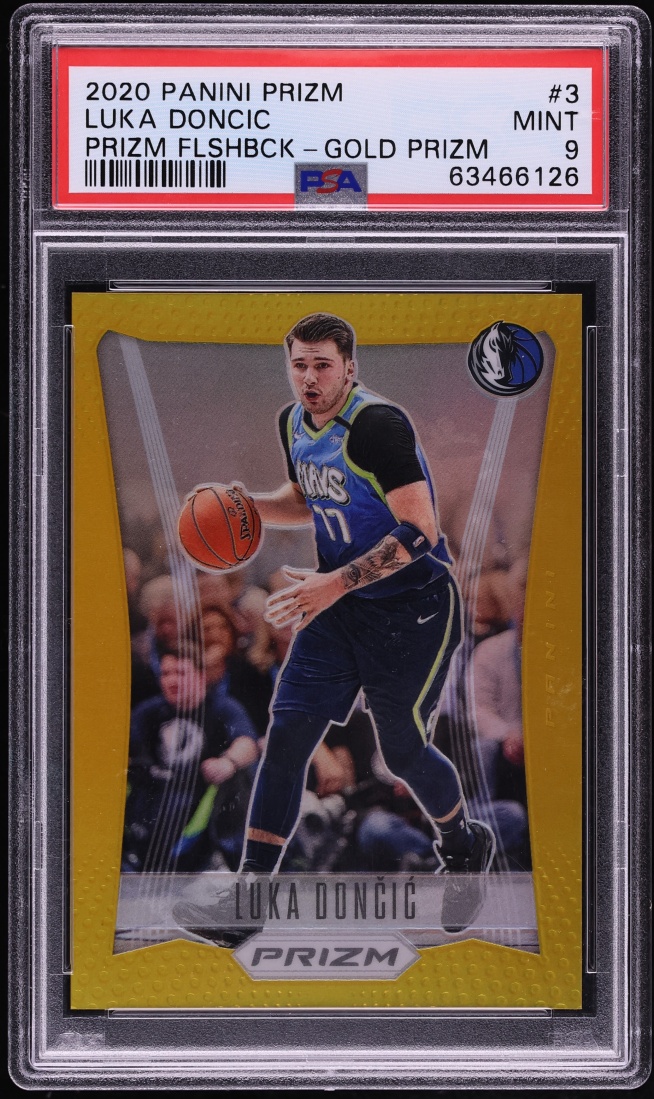 2020 Panini Prizm Flashback Gold Luka Doncic /10 #3 PSA 9 MINT