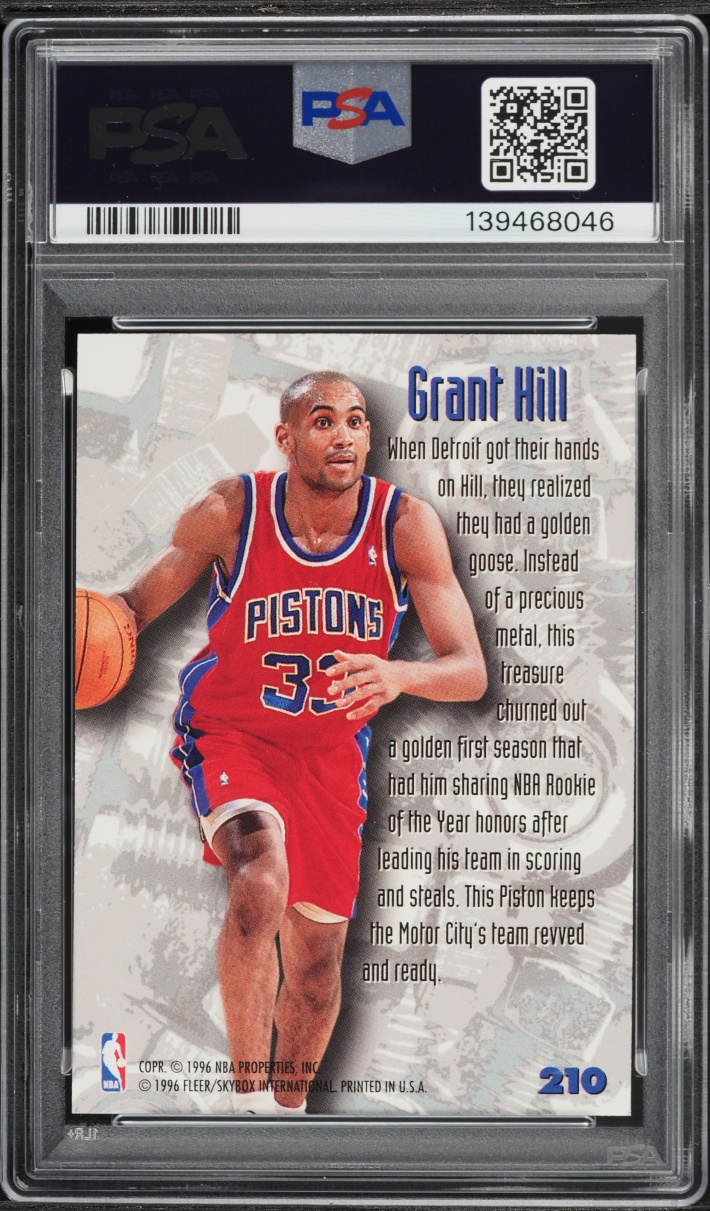 1995 Metal Basketball Grant Hill #210 PSA 9 MINT