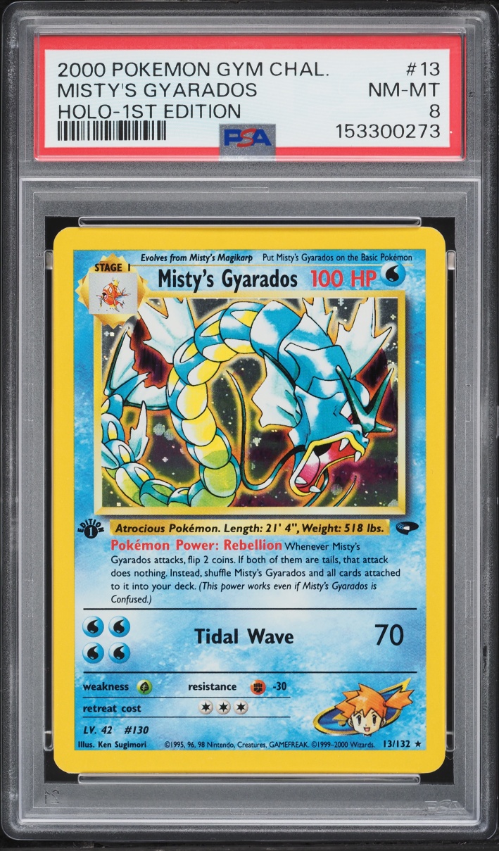 2000 Pokemon Gym Challenge 1st Edition Holo Misty's Gyarados #13 PSA 8 NM-MT