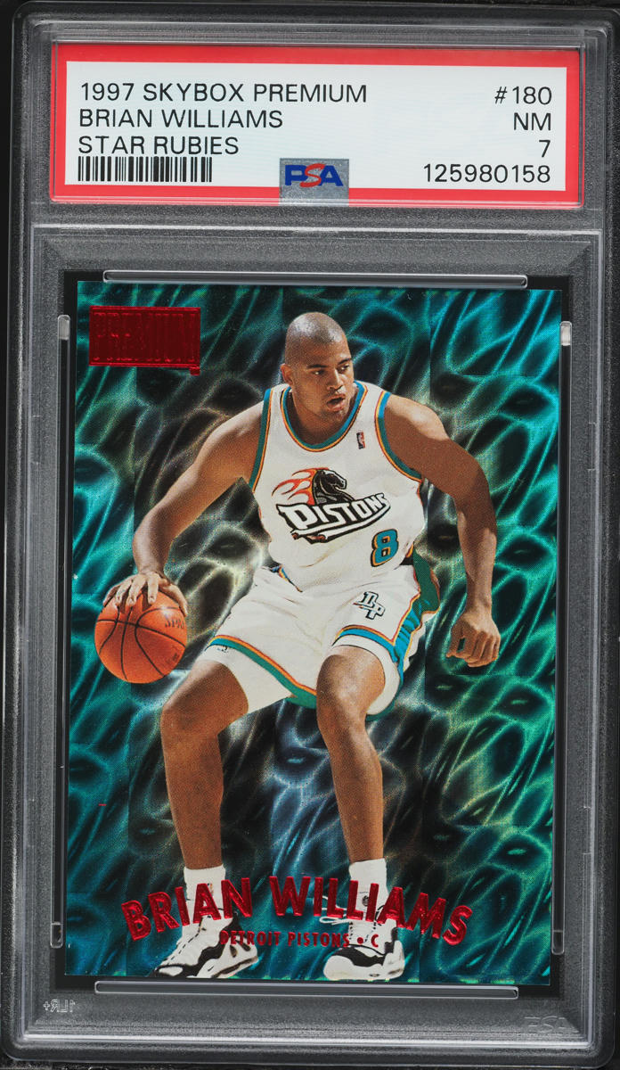 1997 Skybox Premium Star Rubies Brian Williams /50 #180 PSA 7 NRMT