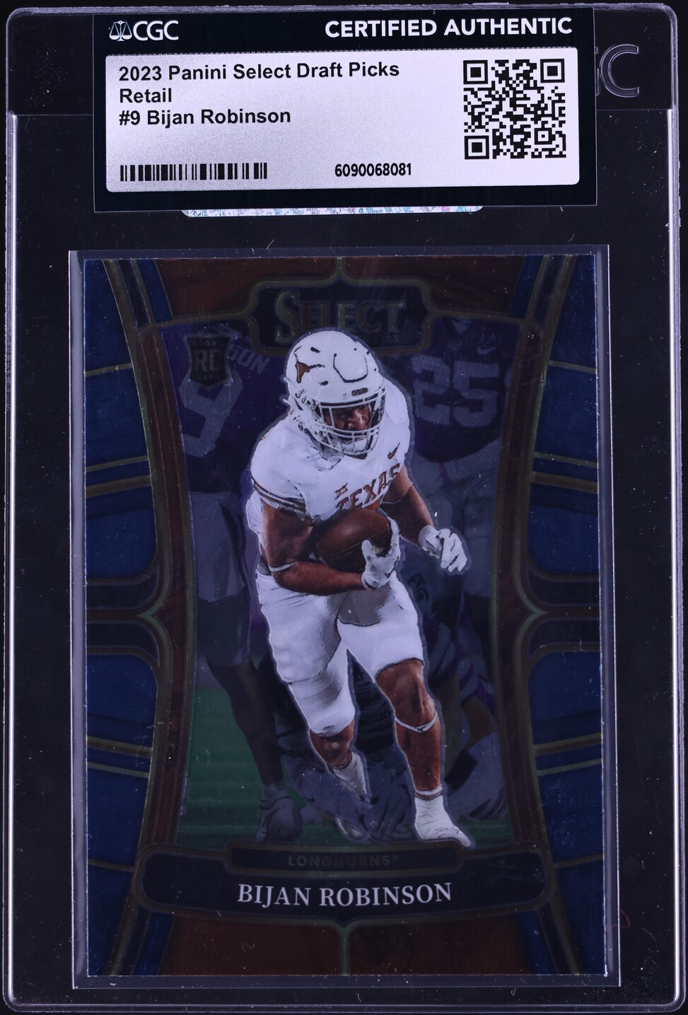 2023 Select Draft Picks Retail Bijan Robinson ROOKIE #9 CGC AUTH