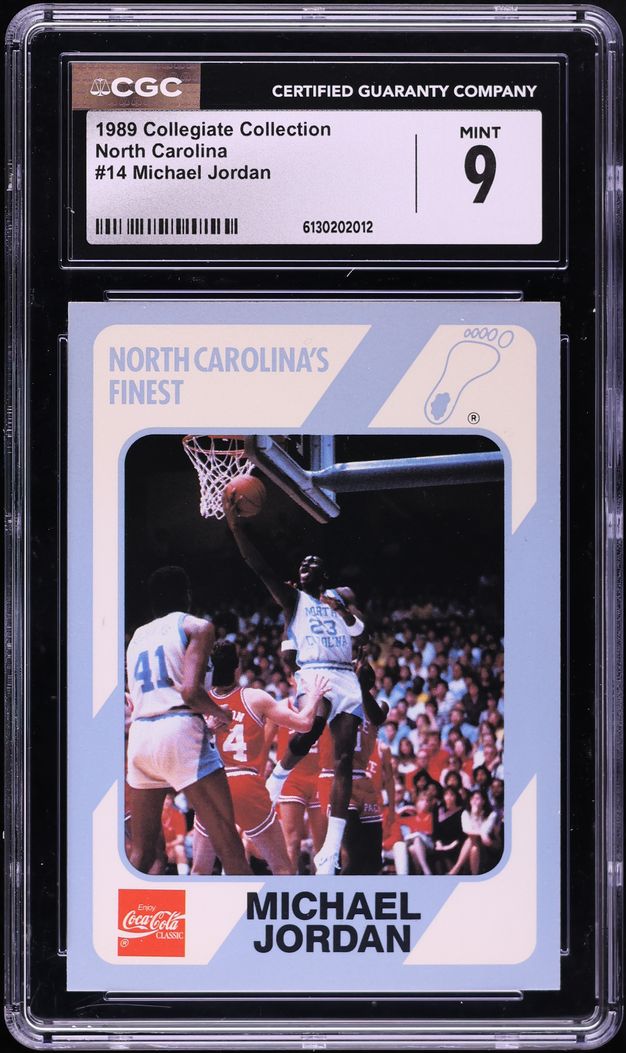 1989 Collegiate Collection North Carolina Michael Jordan #14 CGC 9 MINT