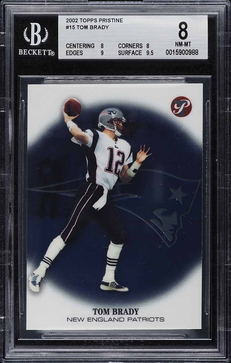 2002 Topps Pristine Tom Brady #15 BGS 8 NM-MT
