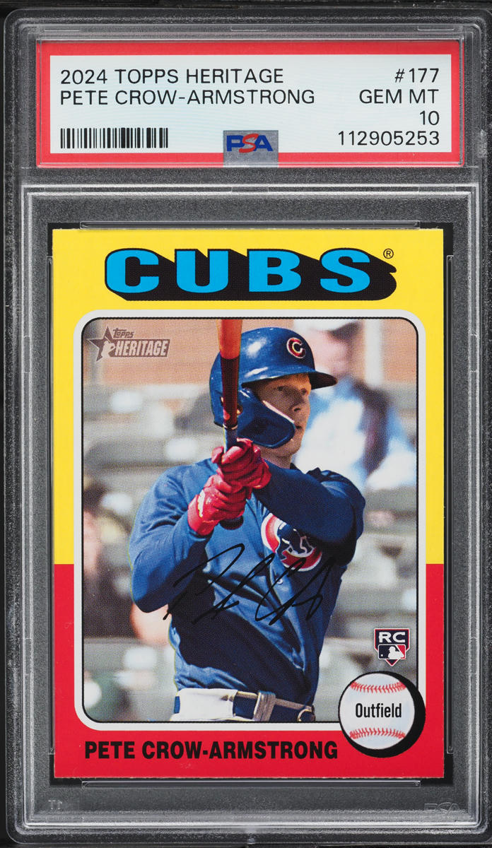 2024 Topps Heritage Pete Crow-Armstrong ROOKIE #177 PSA 10 GEM MINT