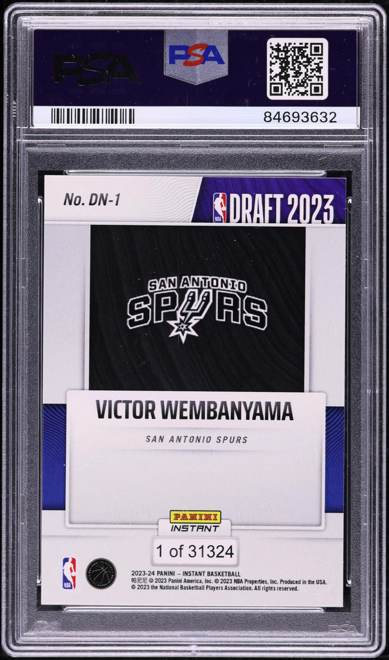 2023 Panini Instant Draft Night Victor Wembanyama ROOKIE #DN-1 PSA 8 NM-MT