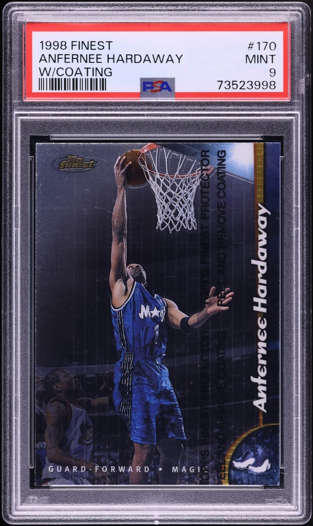 1998 Finest Basketball w/ Coating Anfernee Hardaway #170 PSA 9 MINT