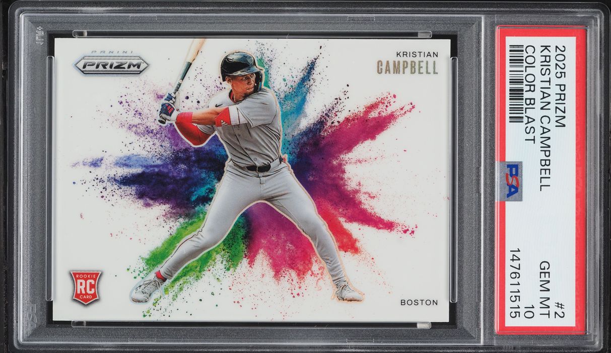 2025 Panini Prizm Color Blast Kristian Campbell ROOKIE #2 PSA 10 GEM MINT