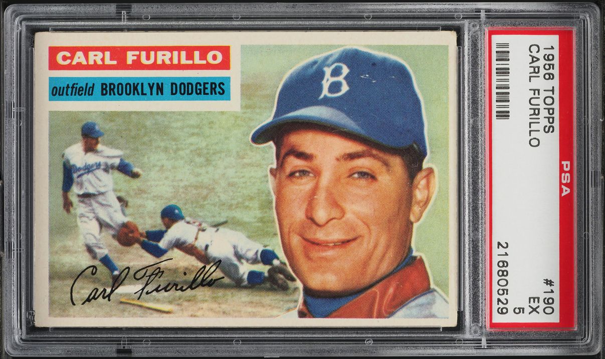 1956 Topps Carl Furillo #190 PSA 5 EX