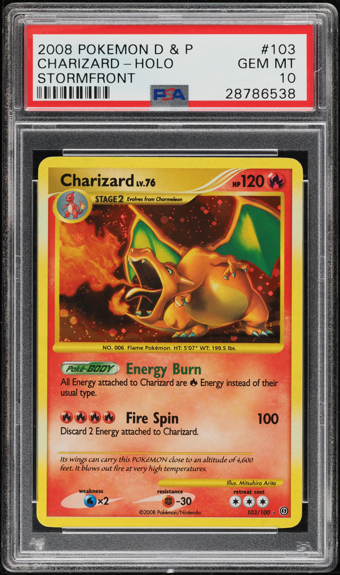 2008 Pokemon Diamond & Pearl Stormfront Holo Charizard #103 PSA 10 GEM MINT