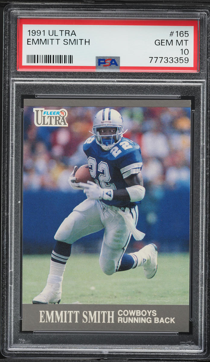 1991 Ultra Football Emmitt Smith #165 PSA 10 GEM MINT