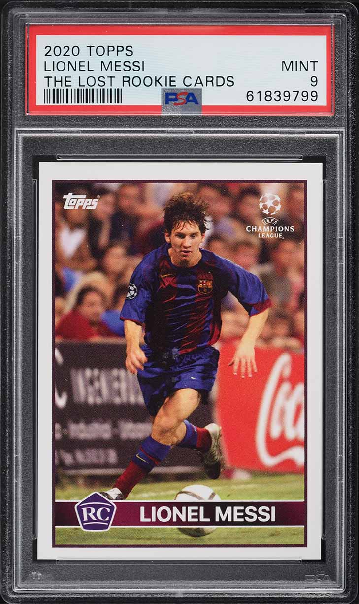 2020 Topps The Lost Rookie Cards Lionel Messi PSA 8 NM-MT on