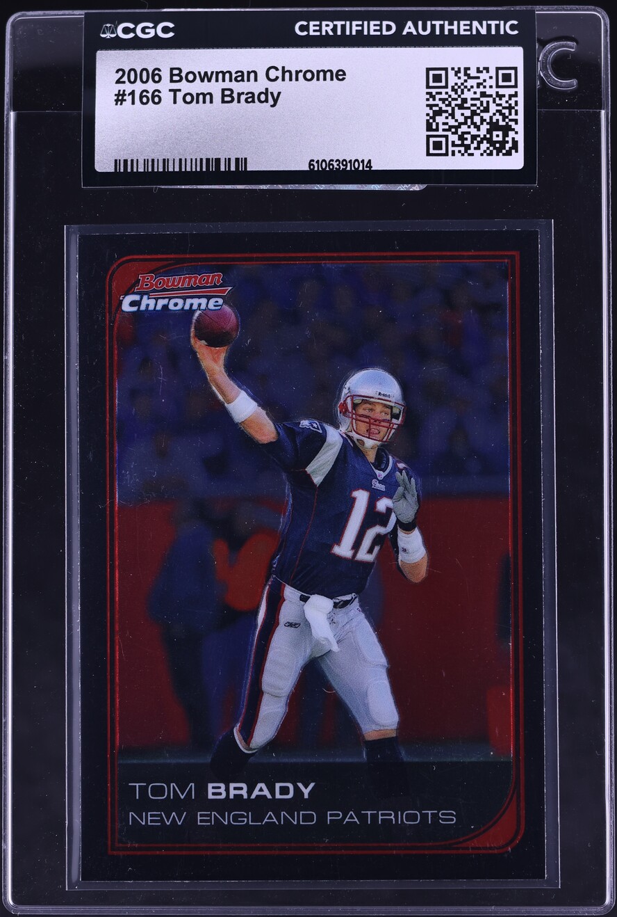 2006 Bowman Chrome Tom Brady #166 CGC AUTH